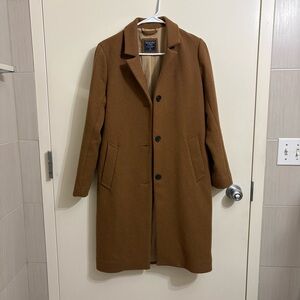 Abercrombie & Fitch Tan Wool Blend Jackets